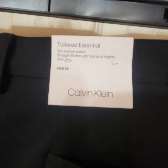 Calvin Klein Tailored Dress Work Pants Size 16 Black - Picture 6 of 7